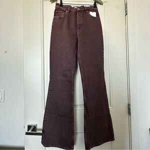 Zara Plum Flare Jeans